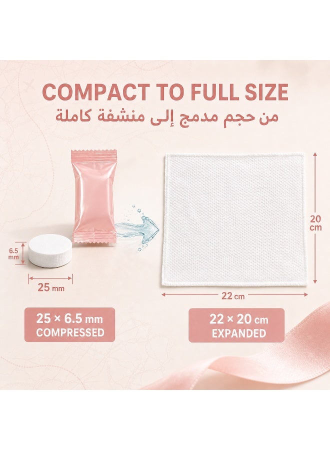 San Yi 100 Pcs Disposable Compressed Towels Individually Wrapped Travel Pack - Image 3