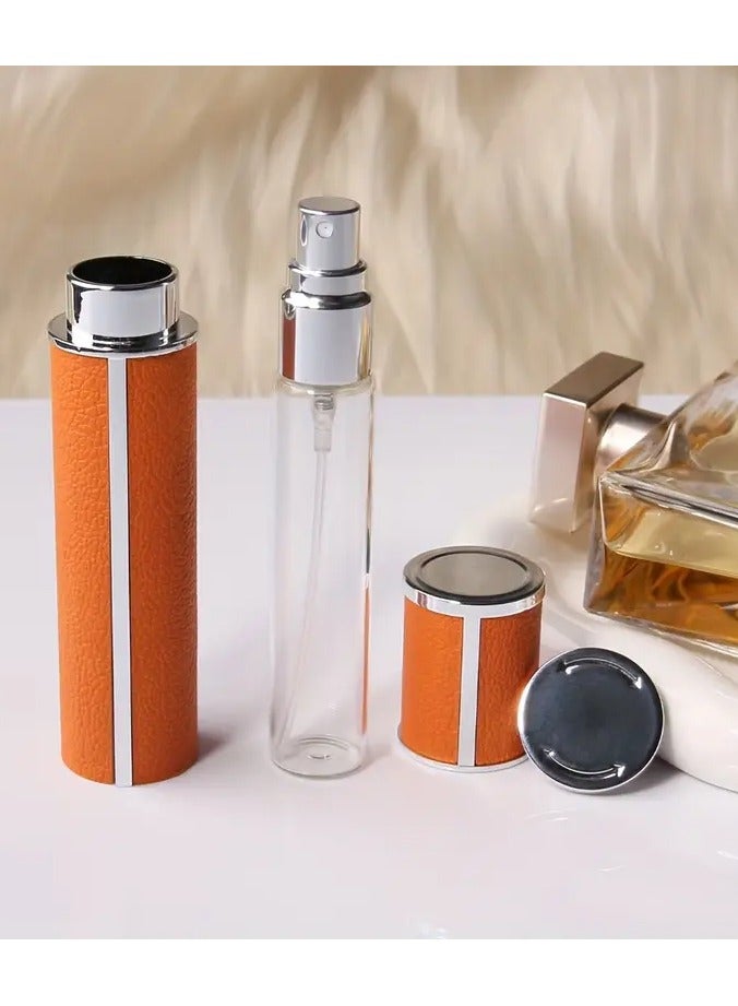 Ucanbe 1pc 10ml Premium Refillable Matte Mini Perfume Atomizer - Sleek, Portable Travel Size Spray Bottle in Orange, White, or Black with Rose Golden Accent, Hypoallergenic & PVC-Free, Ideal for Daily Use & Gifting - Image 3