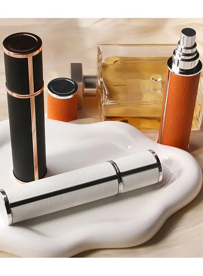 Ucanbe 1pc 10ml Premium Refillable Matte Mini Perfume Atomizer - Sleek, Portable Travel Size Spray Bottle in Orange, White, or Black with Rose Golden Accent, Hypoallergenic & PVC-Free, Ideal for Daily Use & Gifting - Image 5