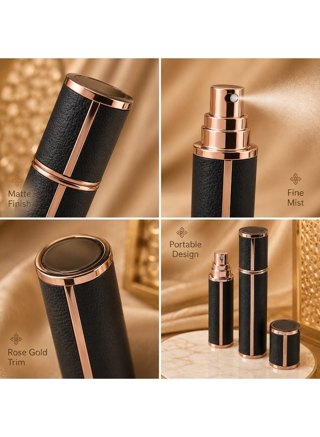 يوكانبي 1pc 10ml قسط قابل لإعادة تعبئة ماتي مصغرة عطر رذاذ-أنيقة، زجاجة رذاذ حجم السفر المحمولة باللون البرتقالي أو الأبيض أو الأسود مع لهجة ذهبية وردية، Hypoallergenic & PVC خالية، مثالية للاستخدام اليومي والهدايا - Image 4