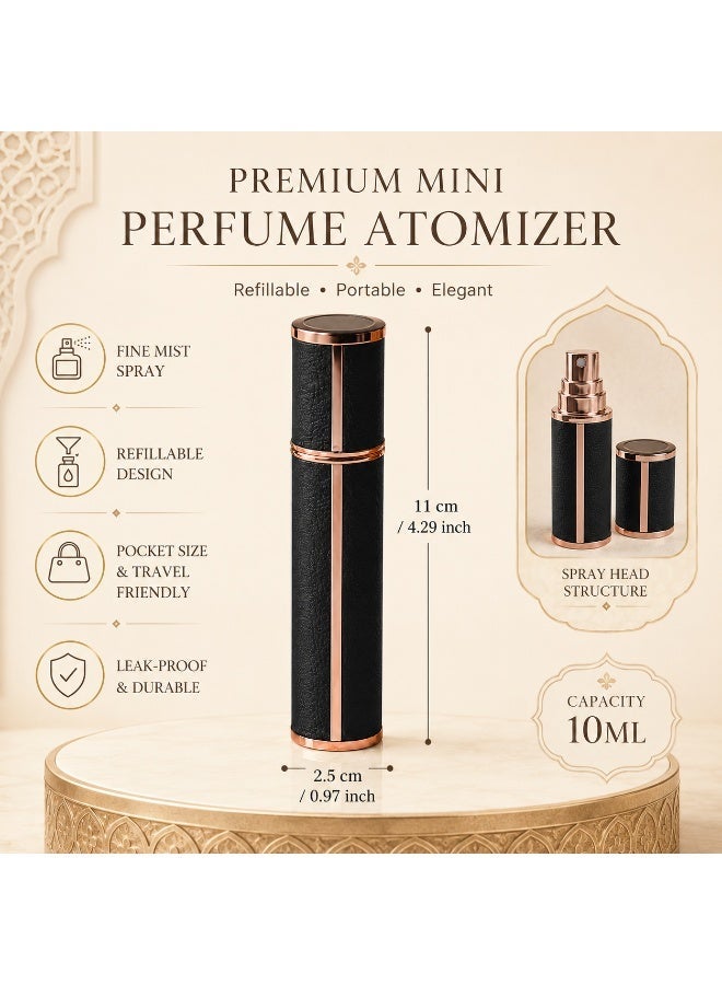 يوكانبي 1pc 10ml قسط قابل لإعادة تعبئة ماتي مصغرة عطر رذاذ-أنيقة، زجاجة رذاذ حجم السفر المحمولة باللون البرتقالي أو الأبيض أو الأسود مع لهجة ذهبية وردية، Hypoallergenic & PVC خالية، مثالية للاستخدام اليومي والهدايا - Image 5