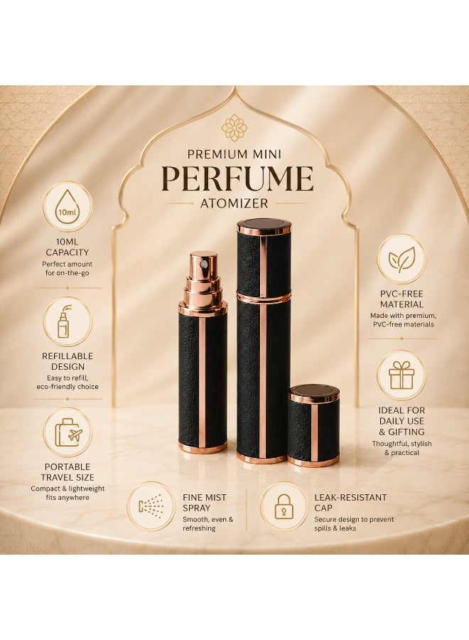 يوكانبي 1pc 10ml قسط قابل لإعادة تعبئة ماتي مصغرة عطر رذاذ-أنيقة، زجاجة رذاذ حجم السفر المحمولة باللون البرتقالي أو الأبيض أو الأسود مع لهجة ذهبية وردية، Hypoallergenic & PVC خالية، مثالية للاستخدام اليومي والهدايا - Image 2