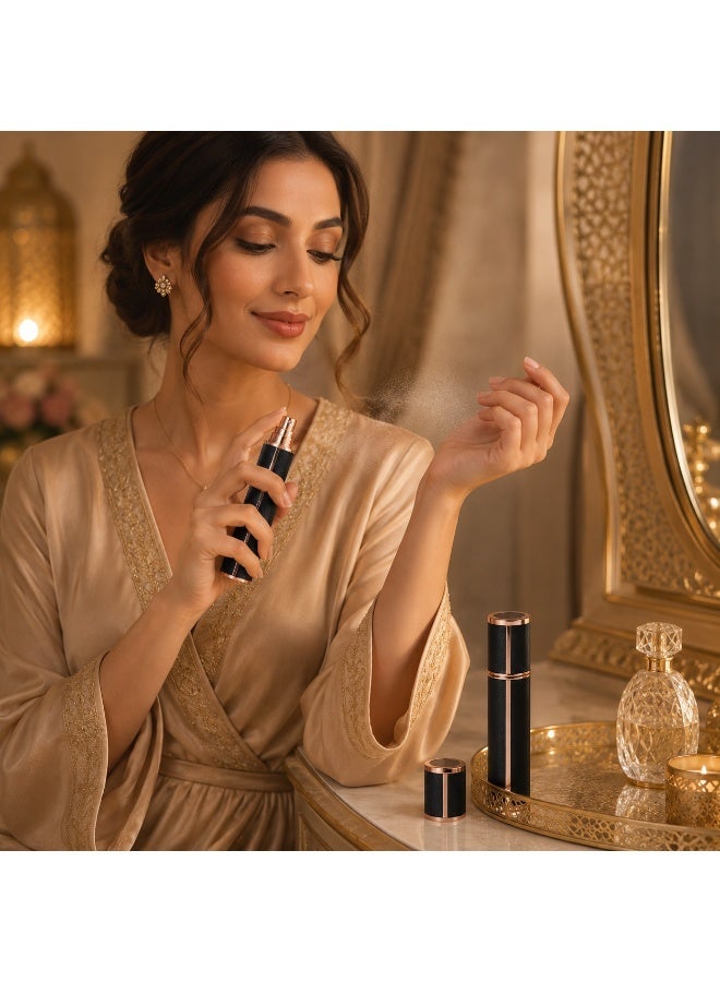 يوكانبي 1pc 10ml قسط قابل لإعادة تعبئة ماتي مصغرة عطر رذاذ-أنيقة، زجاجة رذاذ حجم السفر المحمولة باللون البرتقالي أو الأبيض أو الأسود مع لهجة ذهبية وردية، Hypoallergenic & PVC خالية، مثالية للاستخدام اليومي والهدايا - Image 3
