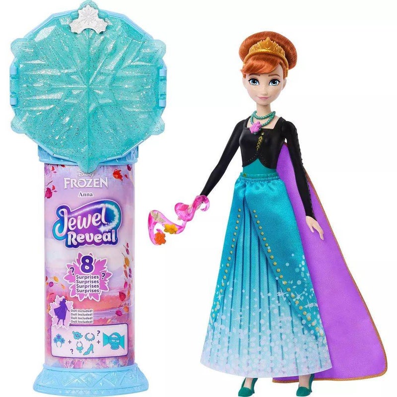 Disney Frozen Jewel Reveal Anna Doll Playset (8 Surprises)