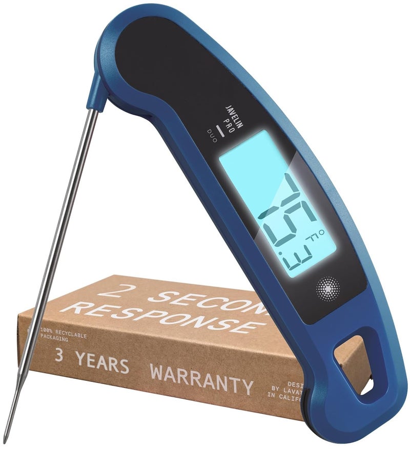 Lavatools Javelin® PRO Duo Ultra-Fast 2-Second Professional Digital Instant Read Meat Thermometer for Grill and Cooking, Auto-Rotating Backlit Display, IP65 Water Resistant, NSF Certified – Maize - Image 1