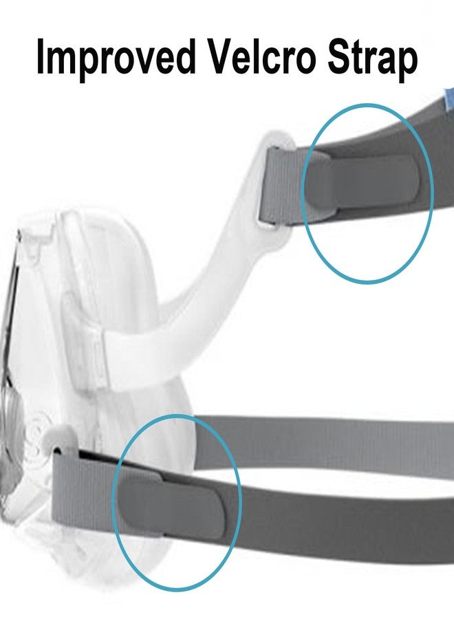 LALASTAR غطاء رأس بديل لجهاز Airfit F10، غطاء رأس متوافق مع قناع Airfit F10 الكامل للوجه لجهاز CPAP، حزام رأس بديل قابل للتعديل، مقاس متوسط - Image 4