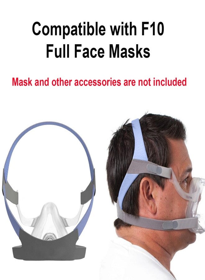 LALASTAR غطاء رأس بديل لجهاز Airfit F10، غطاء رأس متوافق مع قناع Airfit F10 الكامل للوجه لجهاز CPAP، حزام رأس بديل قابل للتعديل، مقاس متوسط - Image 2