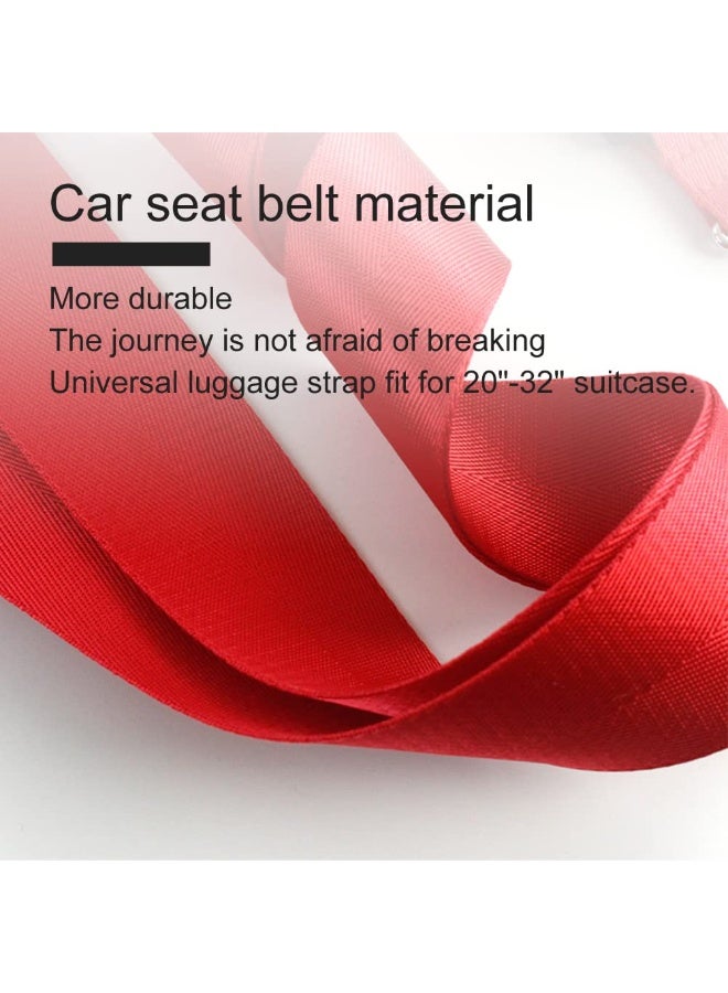 KISSUN Cross Luggage Straps Suitcase Strap TSA Approved with Lock Adjustable Travel Suitcase Straps Suitcase Strap with Name ID Packing Straps for Suitcases (Red, Pack of 1) - Image 5