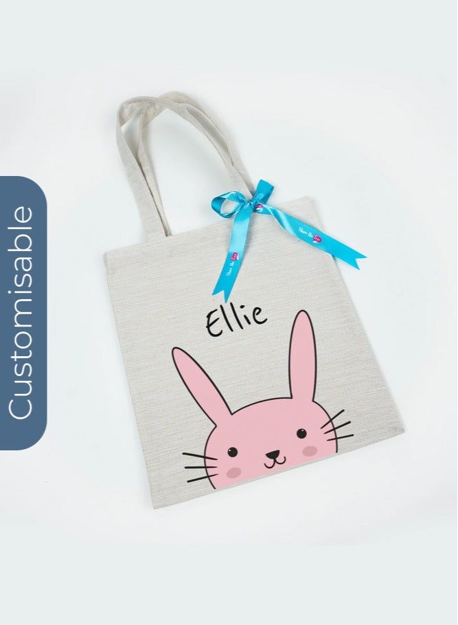 Share the Love Easter Bunny Tote Bag - Personalised Shopping & Everyday Carry Bag - Image 1