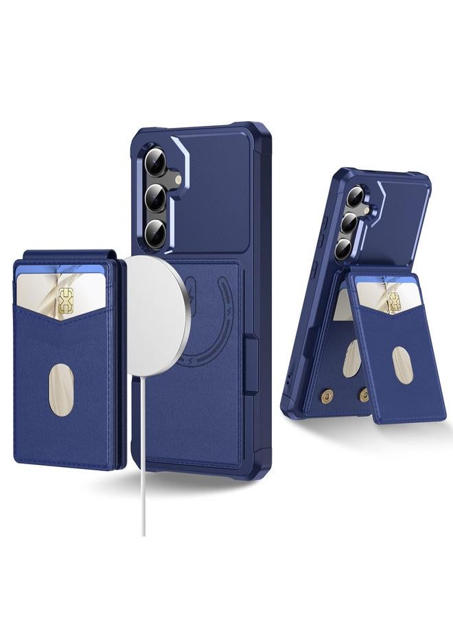 erorex Case For Samsung Galaxy S25 5G 2-in-1 Magnetic Wallet MagSafe Leather Back Phone Case - Image 1