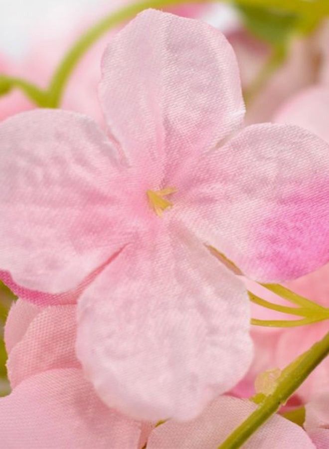Decorative Artificial Hanging Cherry Flowers Pink/Green 190centimeter - Image 2
