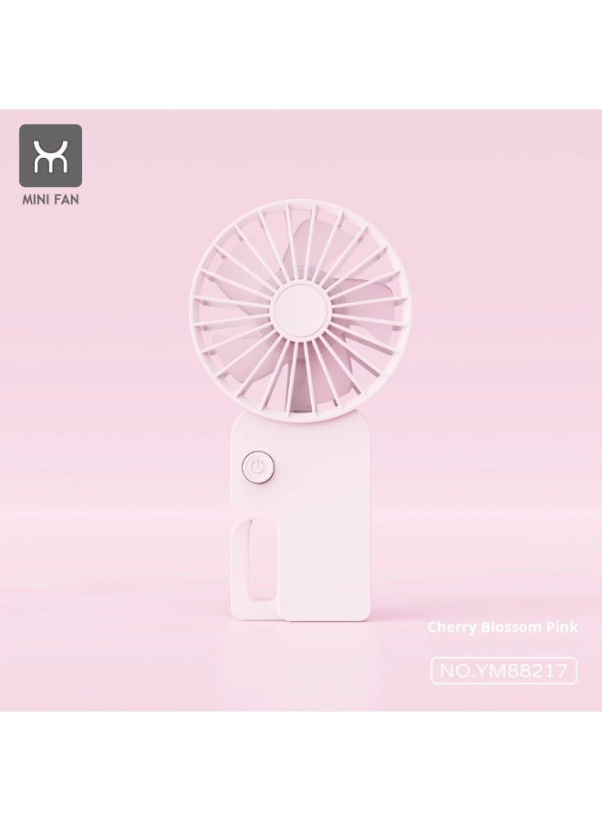 مروحة ايد صغيرة محمولة موديل YM88217 -  شحن USB -  ببطارية قابلة لإعادة الشحن – بوزن خفيف للاستخدام اليدوي – مناسبه للاطفال من عمر 3 سنوات لاكثر - لون وردي - Image 4