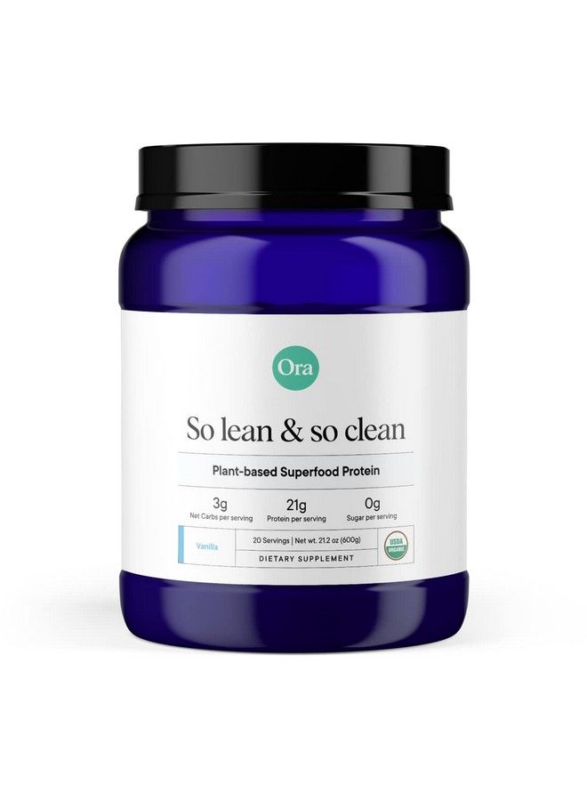 Vegan Protein Powder 21G Plant Based Protein Powder For Women And Men ; Low Net Carbs Keto Friendly Gluten Free Dairy Free Soy Free Vanilla Flavor 20 Servings
