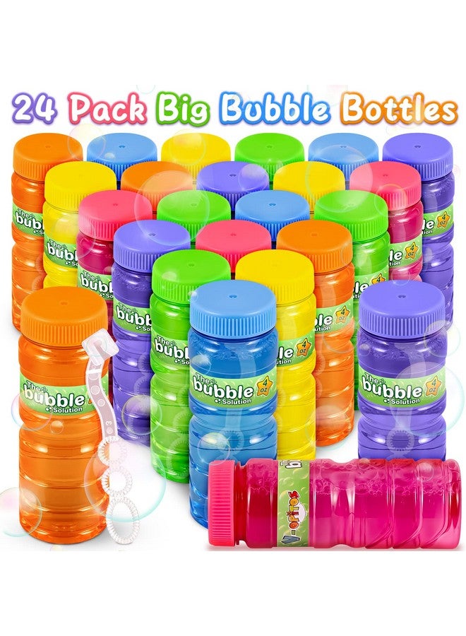 V-Opitos 24 Pack Bubble Bottles With Wands In 6 Colors 4Oz Bubbles Solution Bubble Party Favors For Kids Themed Birthday School Classroom Prizes For Boys & Girls Ideal Goodies Stuffers - Image 2