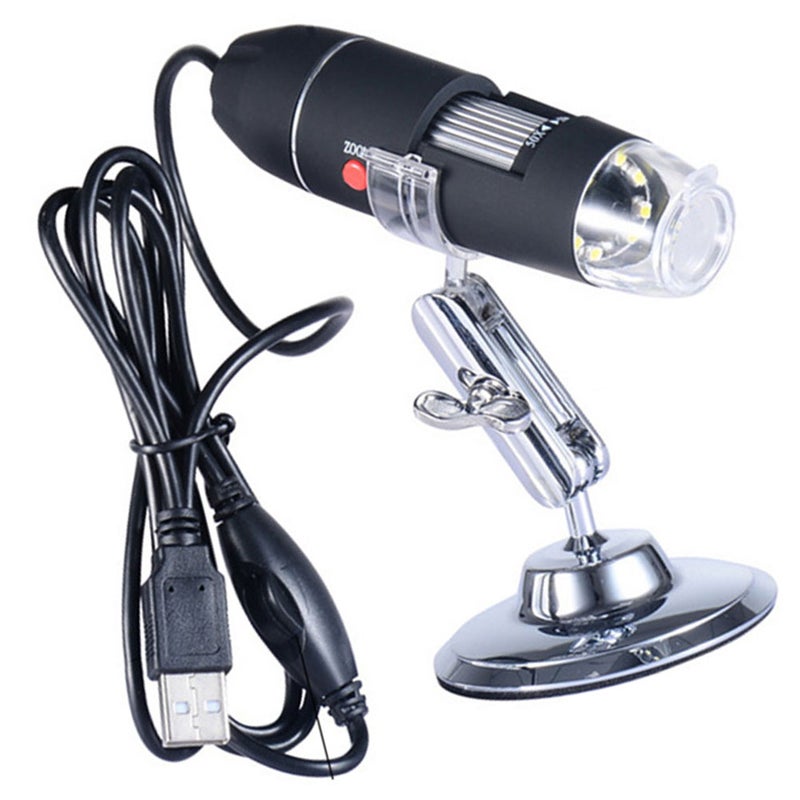 2pcs Portable USB Digital Microscope 40X-1000X Microscope with 8 light & Bracket - Image 2