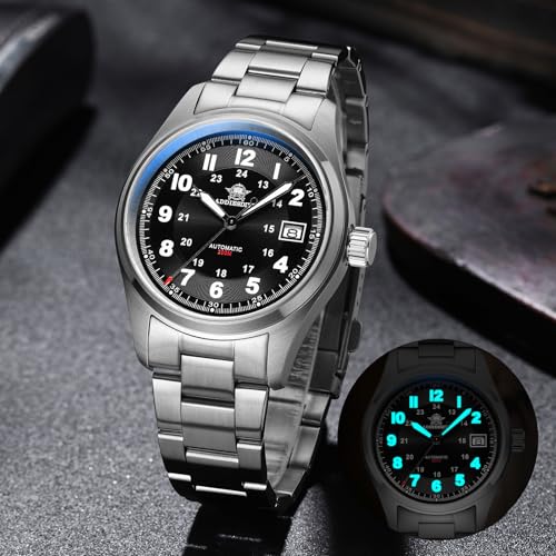 ADDIESDIVE Men's Watches 39 MM Automatic Waterproof 200 M Mechanical NH35A BGW9 Analog Stainless Steel Field Watch - Image 4