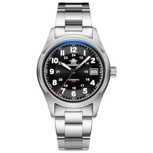 ADDIESDIVE Men's Watches 39 MM Automatic Waterproof 200 M Mechanical NH35A BGW9 Analog Stainless Steel Field Watch - Image 1