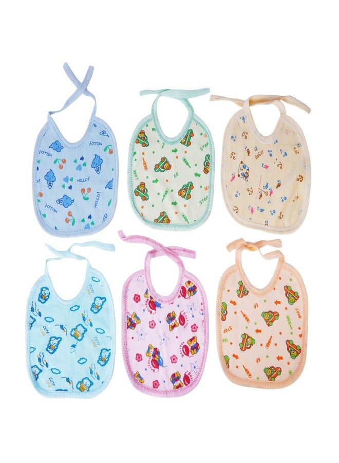 Lala Maneet Bibs for Baby Printed0 to 12 Month Babies Feeding Infants and Toddlers Pack of 6 | Towel No Waterpoof Baby Bibs, Ultra Soft Skin Friendly, Baby Bibs Assorted Colour - Image 5