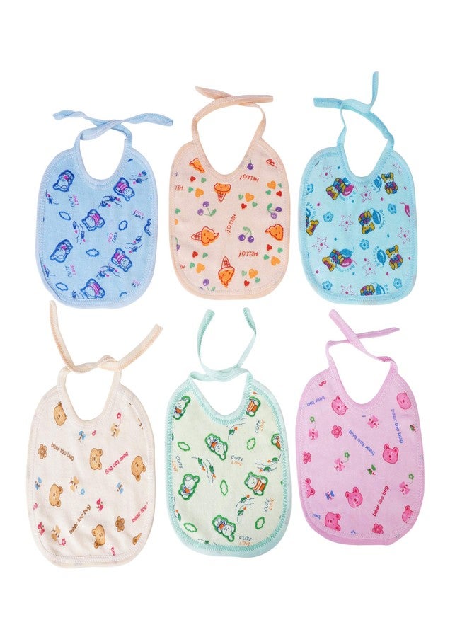 Lala Maneet Bibs for Baby Printed0 to 12 Month Babies Feeding Infants and Toddlers Pack of 6 | Towel No Waterpoof Baby Bibs, Ultra Soft Skin Friendly, Baby Bibs Assorted Colour - Image 3