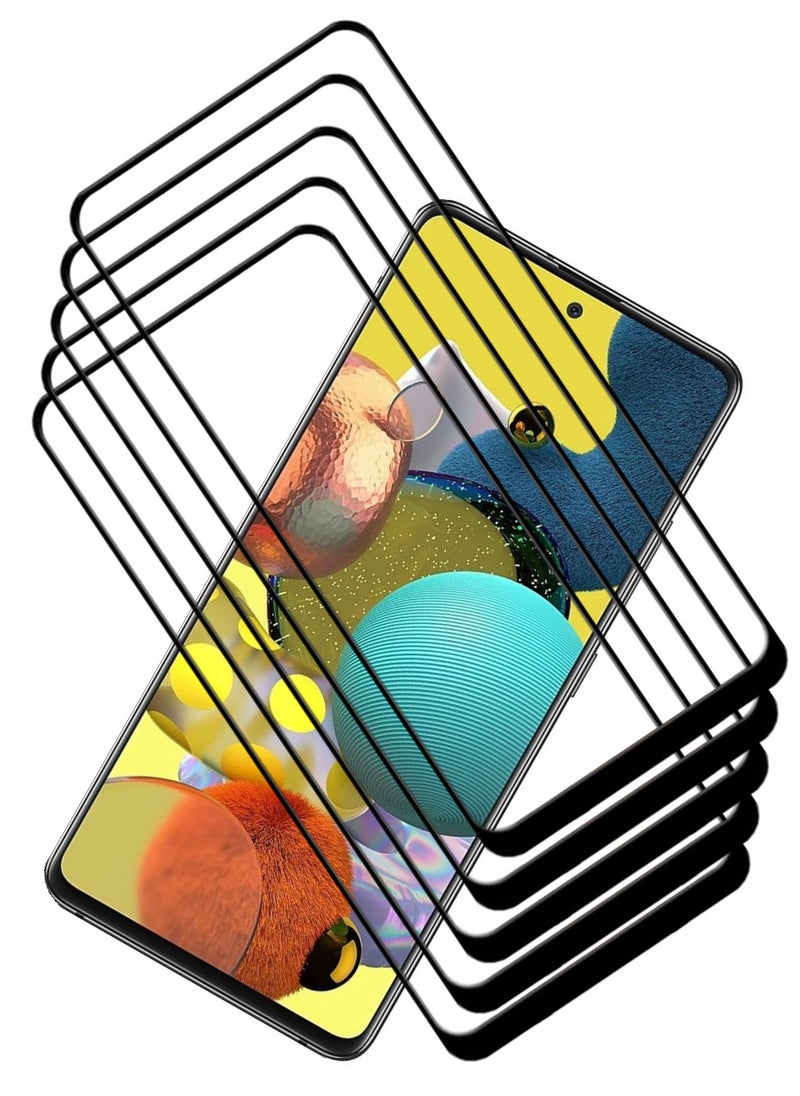 ACLIX 5 Pieces Antistatic ESD Dustproof Premium Quality High Definition Tempered Glass Screen Protector Designed For Samsung Galaxy A51 - Image 1
