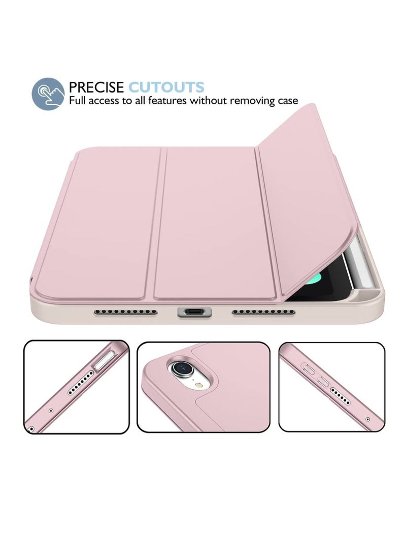 iPad Mini 6 Cover with Pencil Holder Silicone Smart Folding Case Compatible with Apple iPad Mini 6 2021 8.3 Inch