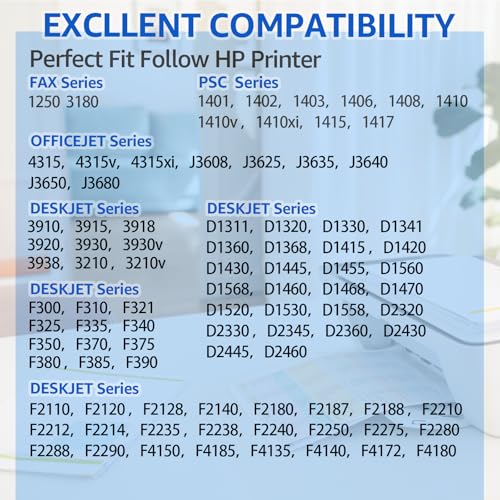 SuperInk 21XL 22XL Ink Cartridge Combo Pack Remanufactured for HP 21 22 21 XL 22 XL Compatible with DeskJet F4180 F2110 D1560 Officejet 4315 J3680 4315Y FAX 1250 3180 Printer (Black Tri-Color,2 Pack) - Image 2