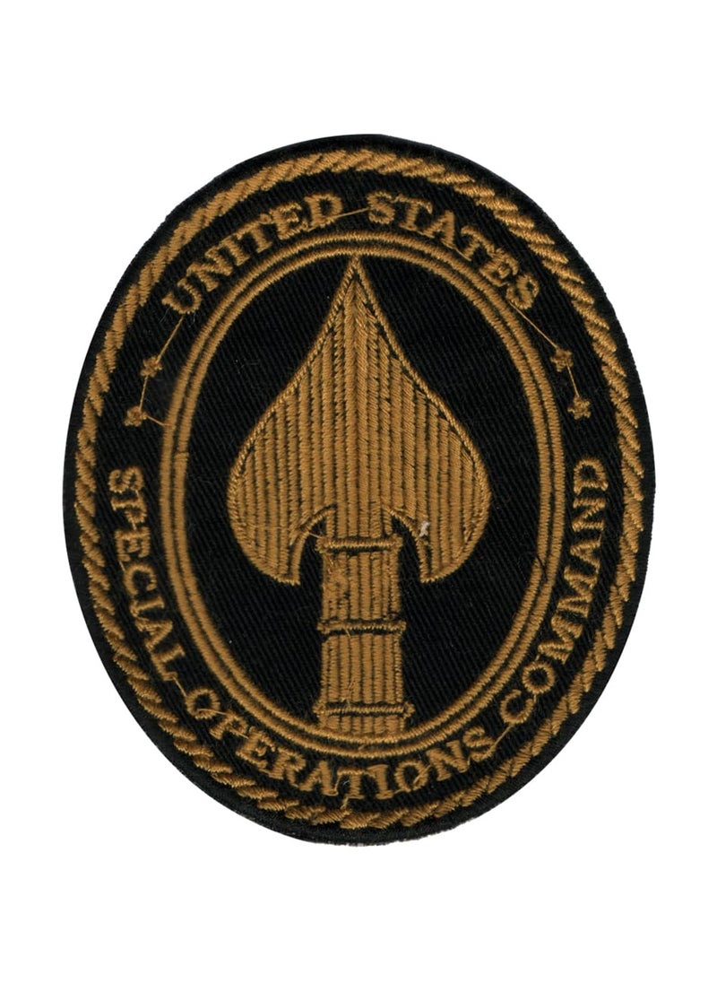 Generic - U.S Special Operations Command Spades Applique Embroidered Sew-on Patch ; Size: 9cm x 7.5cm for Jackets, Bags, Caps, T-Shirts, Jeans, Outdoor Clothing (1 Piece). (Code: SBX-208) - Image 1