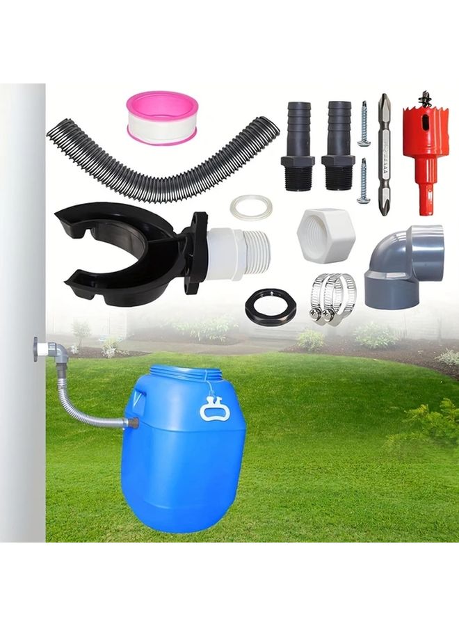 Mixed Color Rainwater Collector Downspout 70 110mm Quick Connect Durable Plastic Barrel For Garden Lawn - Image 2