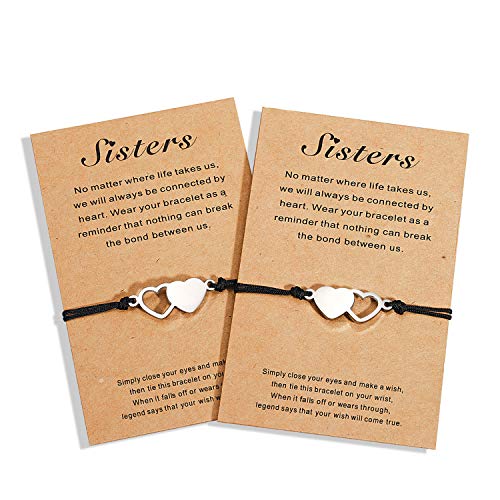UNGENT THEM 2 Sisters Gifts from Sister Bracelets Best Friend Friendship Birthday Christmas Valentines - Image 1