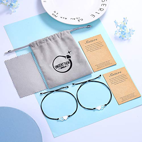 UNGENT THEM 2 Sisters Gifts from Sister Bracelets Best Friend Friendship Birthday Christmas Valentines - Image 4