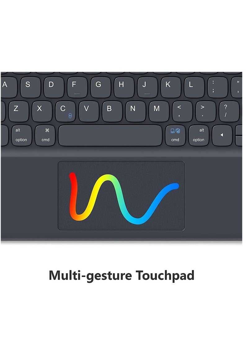 MUNTAQI Galaxy Tab S8 Keyboard Case, Touchpad with S Pen Slot, for Samsung Galaxy Tab S8 / S7 11 inch, Rechargeable & Detachable BT Keyboard, PU Slim Cover - Image 2