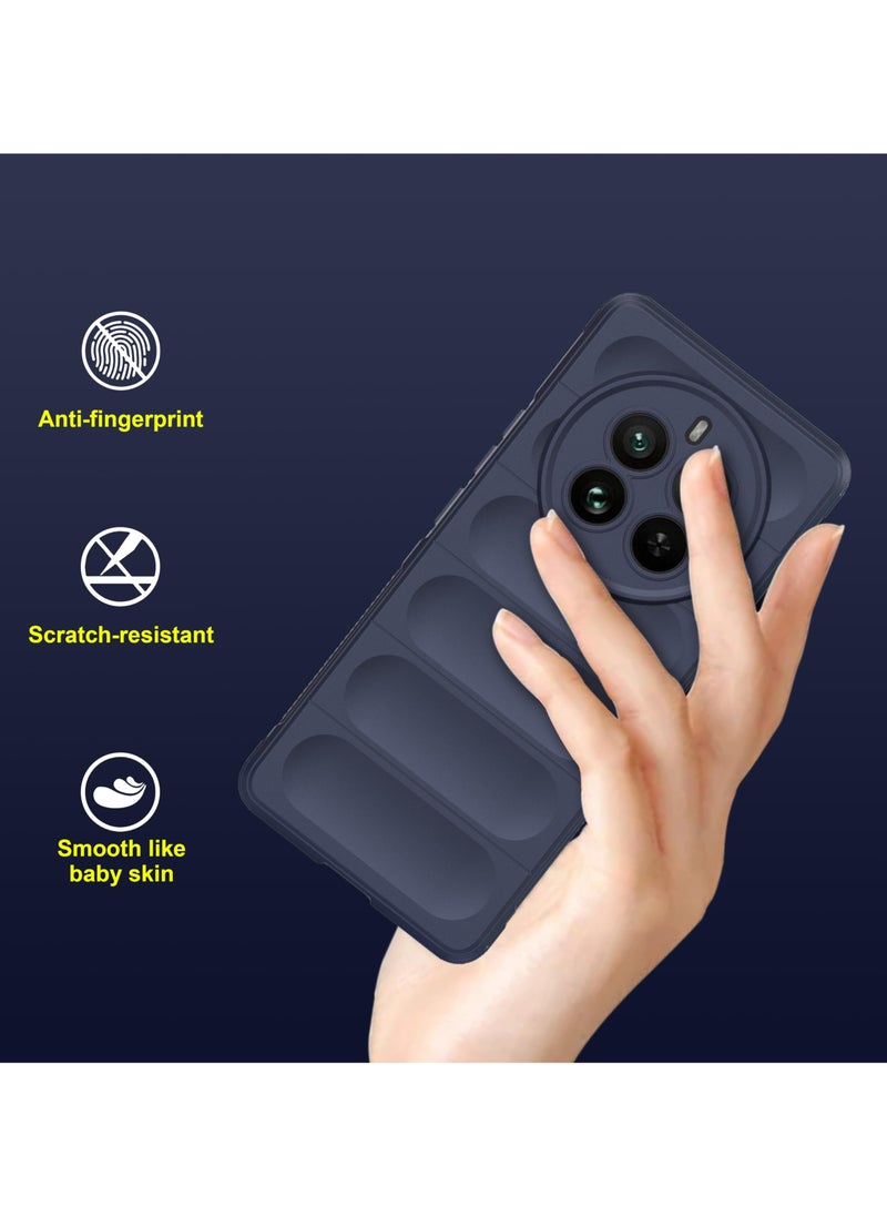 ماركة غير محددة - جراب خلفي من السيليكون عالي الجودة متوافق مع Realme 12 Pro 5G/Realme 12 Pro Plus 5G/Realme P1 Pro 5G جراب Magic Shield مقاوم للصدمات مع حماية للكاميرا (أزرق) - Image 1
