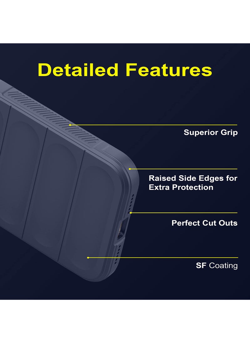 ماركة غير محددة - جراب خلفي من السيليكون عالي الجودة متوافق مع Realme 12 Pro 5G/Realme 12 Pro Plus 5G/Realme P1 Pro 5G جراب Magic Shield مقاوم للصدمات مع حماية للكاميرا (أزرق) - Image 1