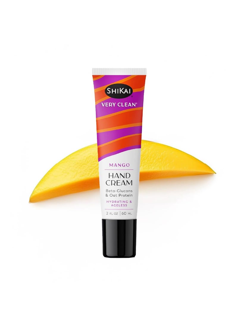 SHIKAI ShiKai Very Clean Hydrating Hand Cream Mango 2 oz  Moisturizer Lotion for Dry Skin  For Nourished Hydrated Hands 