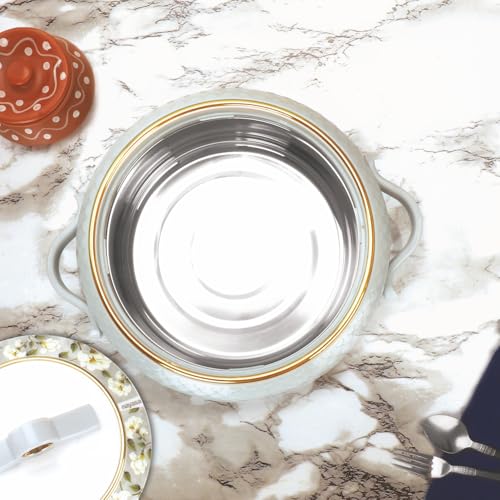 Nayasa Coral 1000 ml Insulated Inner Stainless Steel Casserole - Grey - Image 2