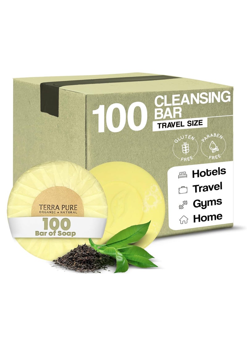 Terra Pure Terra Pure Bar Soap, Travel Size Hotel Amenities, 0.6 oz (Pack of 100) 