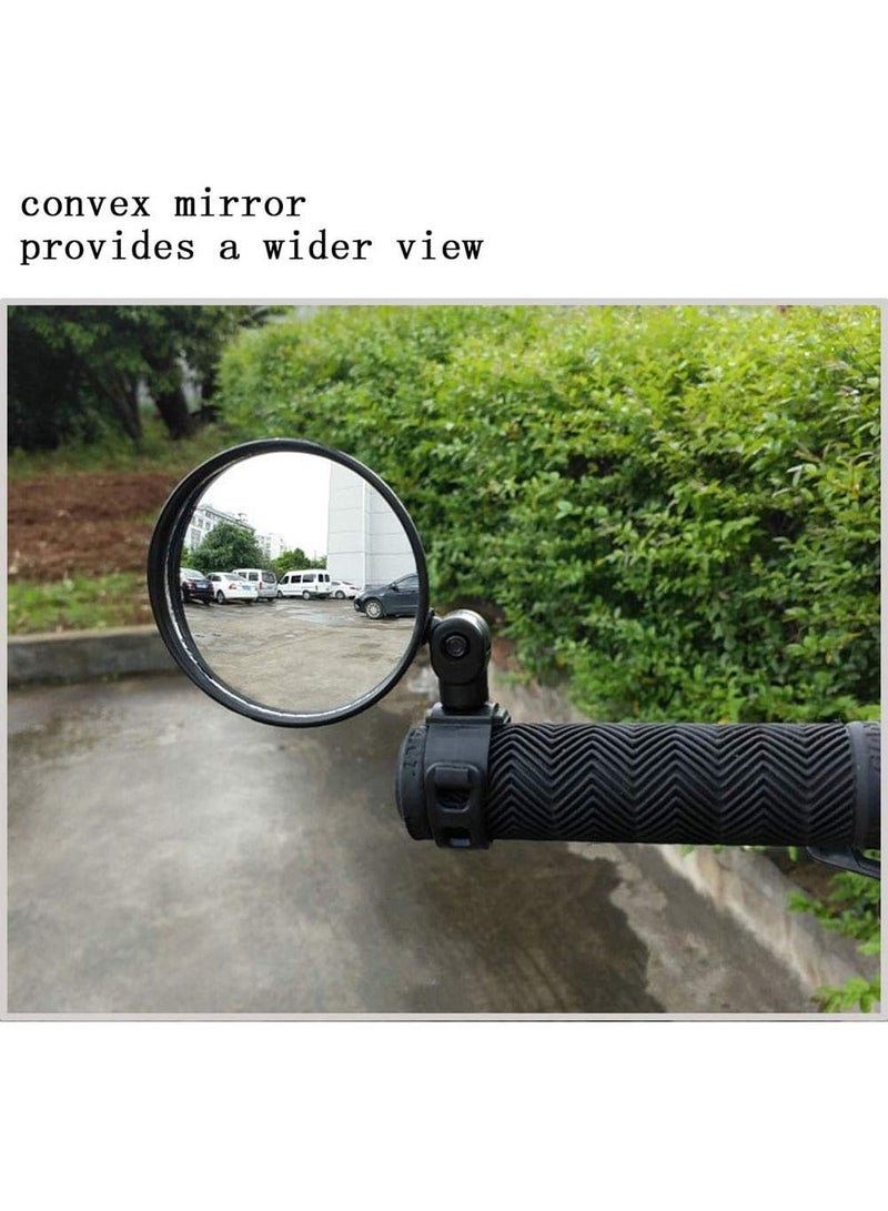 ChicAbode 1 PCS Bike Mirrors, Bicycle Cycling Rear View Mirrors 360 Degree Rotate Rotatable Handlebar Mounted Plastic Convex Mirror for Mountain Road Bike - Image 2