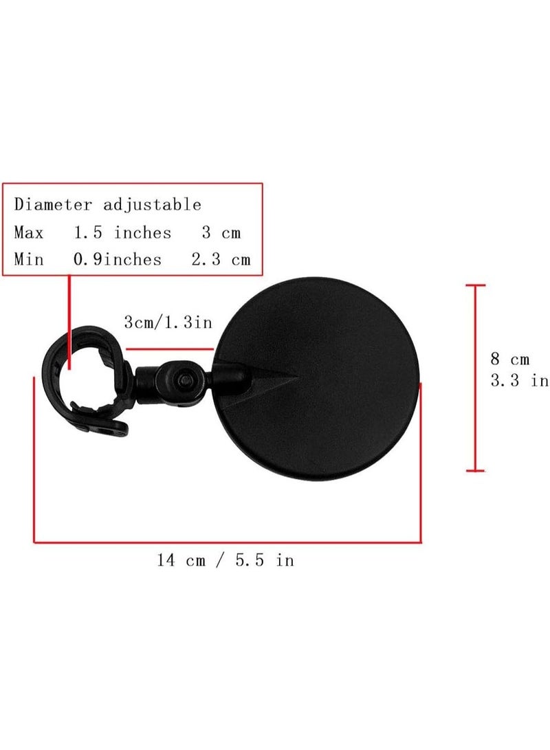 ChicAbode 1 PCS Bike Mirrors, Bicycle Cycling Rear View Mirrors 360 Degree Rotate Rotatable Handlebar Mounted Plastic Convex Mirror for Mountain Road Bike - Image 5