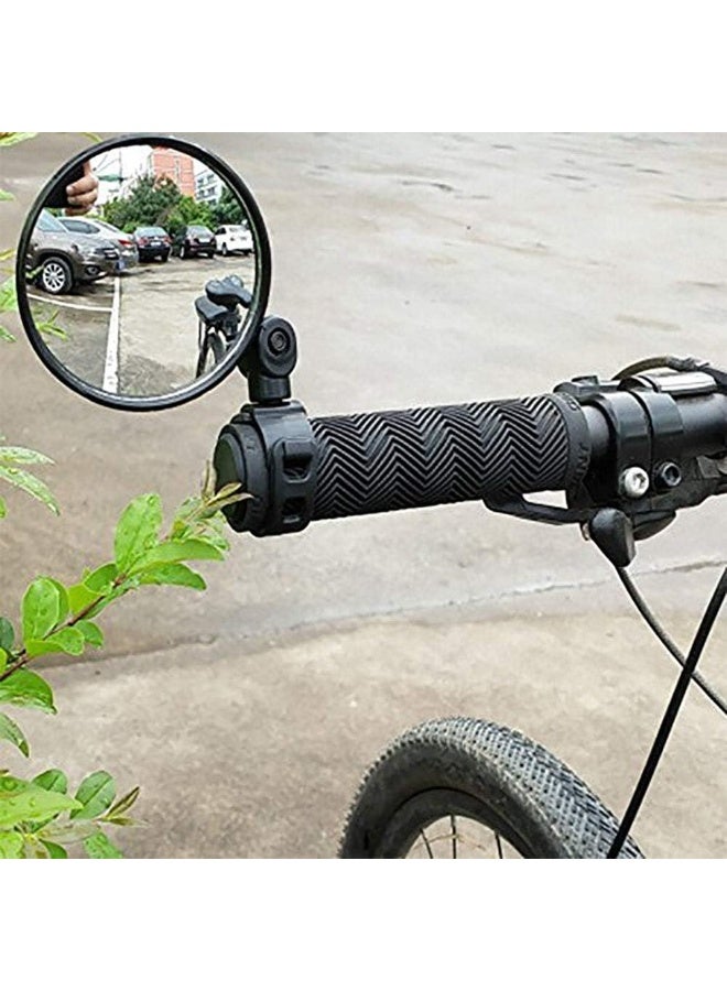 ChicAbode 1 PCS Bike Mirrors, Bicycle Cycling Rear View Mirrors 360 Degree Rotate Rotatable Handlebar Mounted Plastic Convex Mirror for Mountain Road Bike - Image 1