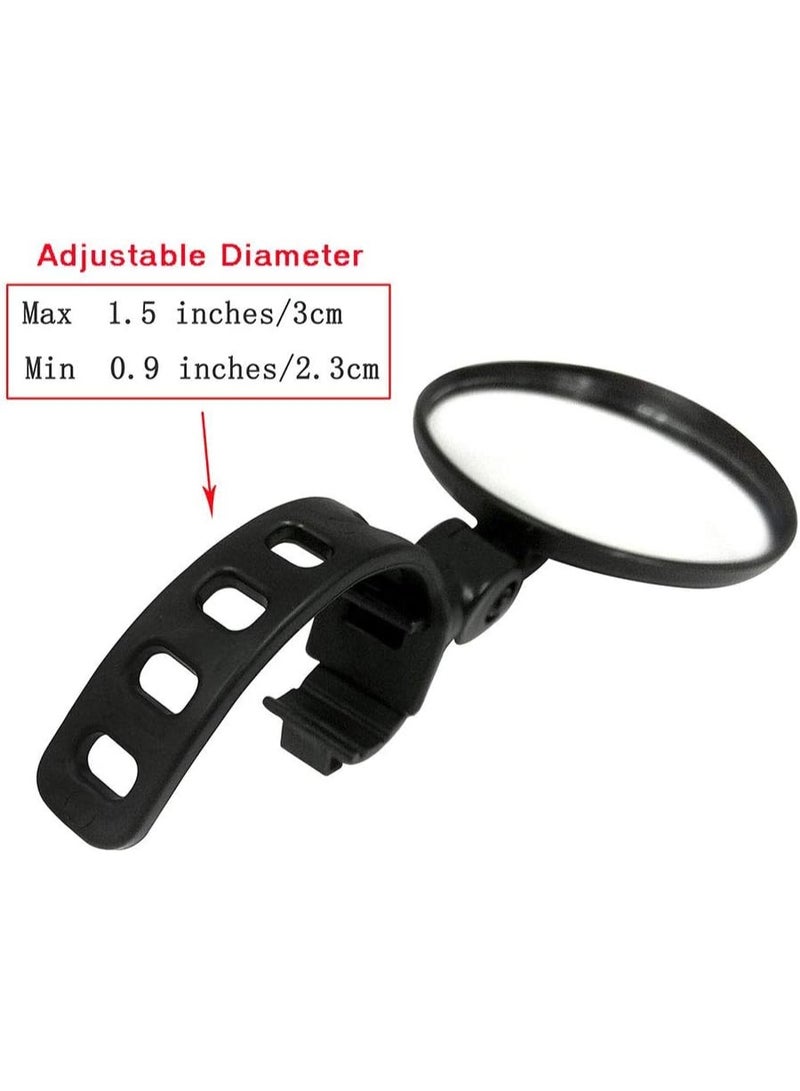 ChicAbode 1 PCS Bike Mirrors, Bicycle Cycling Rear View Mirrors 360 Degree Rotate Rotatable Handlebar Mounted Plastic Convex Mirror for Mountain Road Bike - Image 4