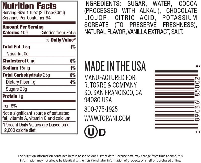 Torani Puremade Dark Chocolate Sauce, 64 Ounces - Rich and Sophisticated Flavor - Image 2