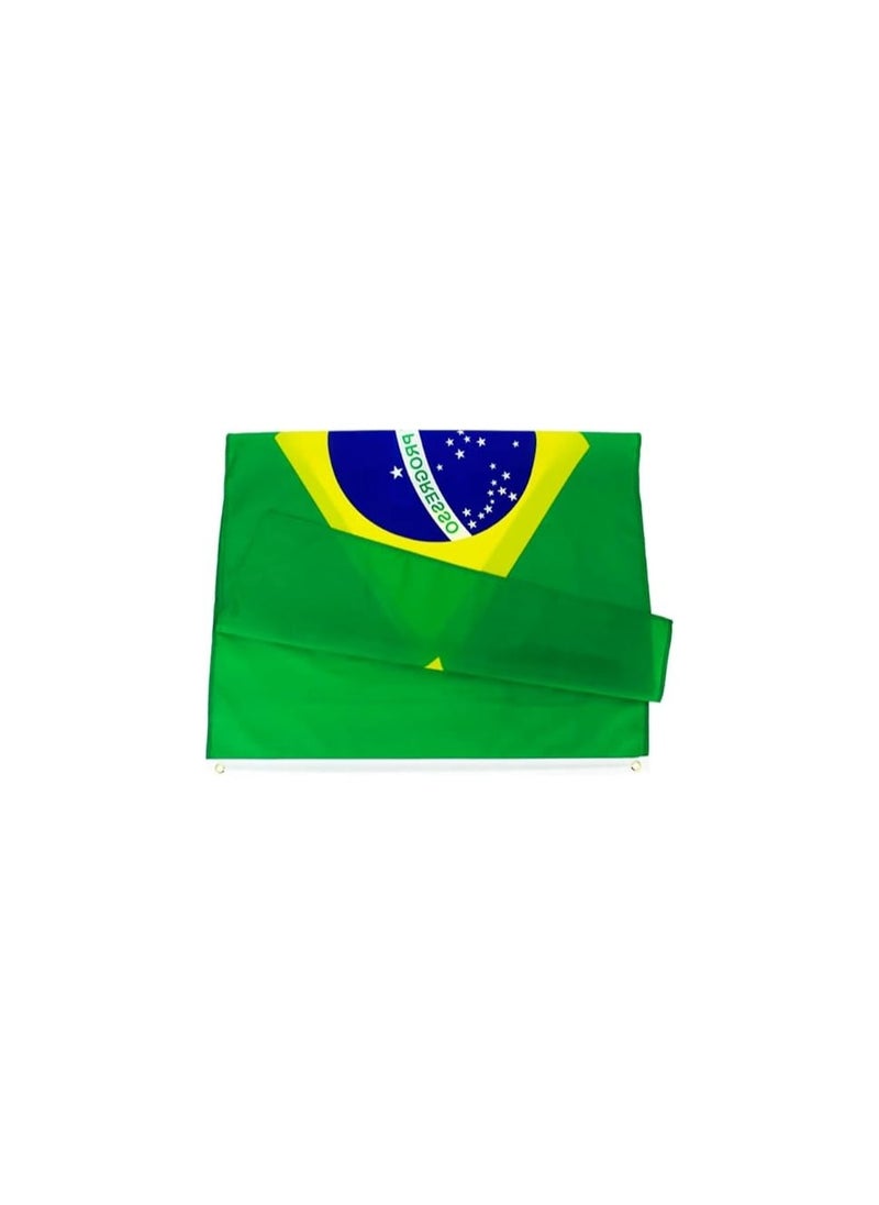 PRINTSHOP4ME Brazil Flag 3x5ft Outdoor or Indoor Flag for Sport Events and Home - Polyester - Size 90x150cm - Perfect for Sports Fan Flag  - Image 2