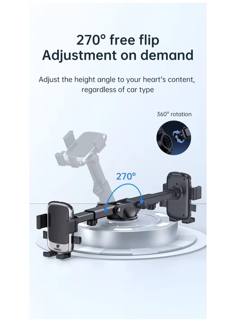 Tradeo 2024 Tradeo Car Phone Holder, Rotatable, Adjustable, Waterproof, Super Suction, Long Arm Phone Holder for Dashboard & Windshield, Universal Mobile Holder For all Smart Phones Devices - Image 5