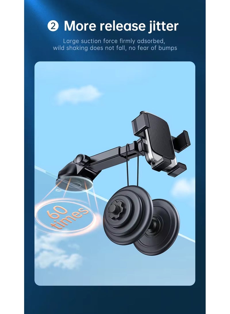 Tradeo 2024 Tradeo Car Phone Holder, Rotatable, Adjustable, Waterproof, Super Suction, Long Arm Phone Holder for Dashboard & Windshield, Universal Mobile Holder For all Smart Phones Devices - Image 4