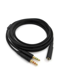 3.5Mm Universal 2 In 1 Gaming Headset Audio Extend Cable For Hyperx Cloud Ii Alpha Cloud Flight Core Headphone For Computer 200Cm