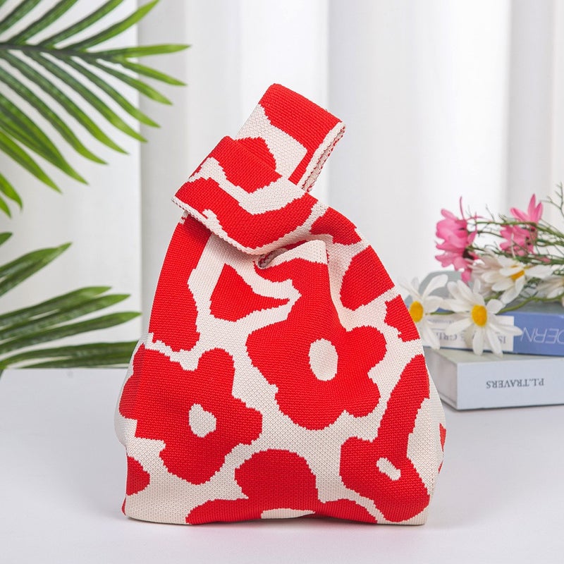 Company Storage Bag, Handbag, Outing Bag, Chinese Style Red Bag, Festive Wedding Knitted Bag, Gift Tote Bag - Image 4