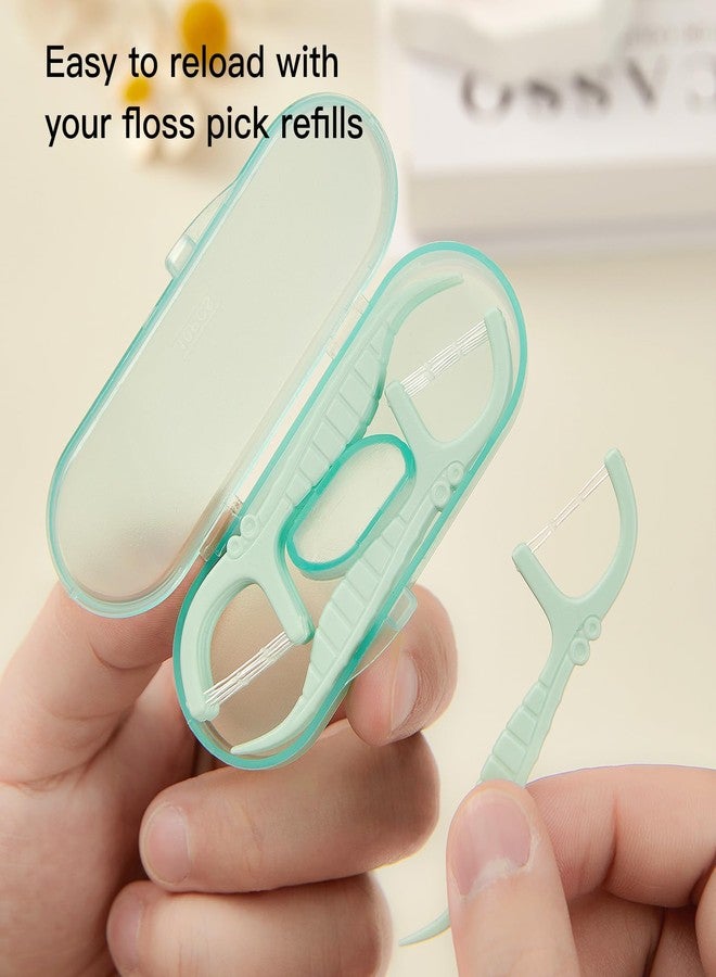 LIAMOSS White Mint Dental Floss Picks, 2 Portable Travel Cases (10 Picks) 65 Refills, Double-Line Flossers for Tight Teeth, Fresh Breath, Plaque Removal, On-The-Go Oral Care - Image 5