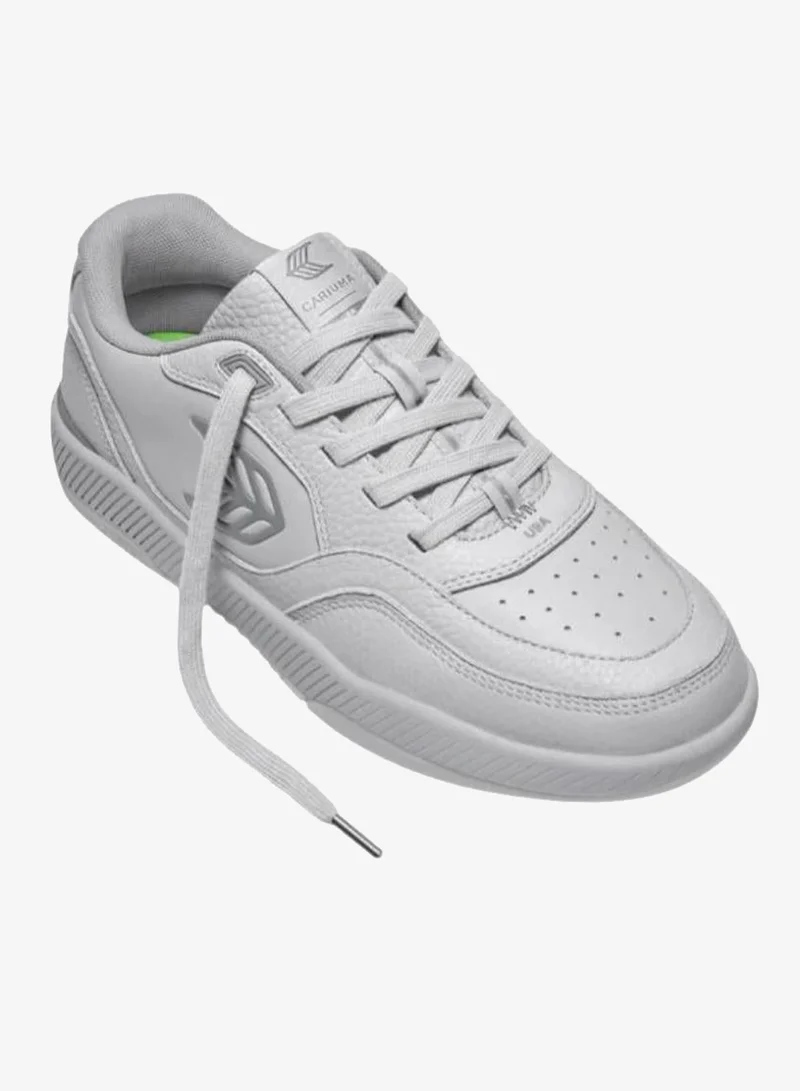 Cariuma UBA Onyx Grey Leather Steel Grey Logo Sneaker