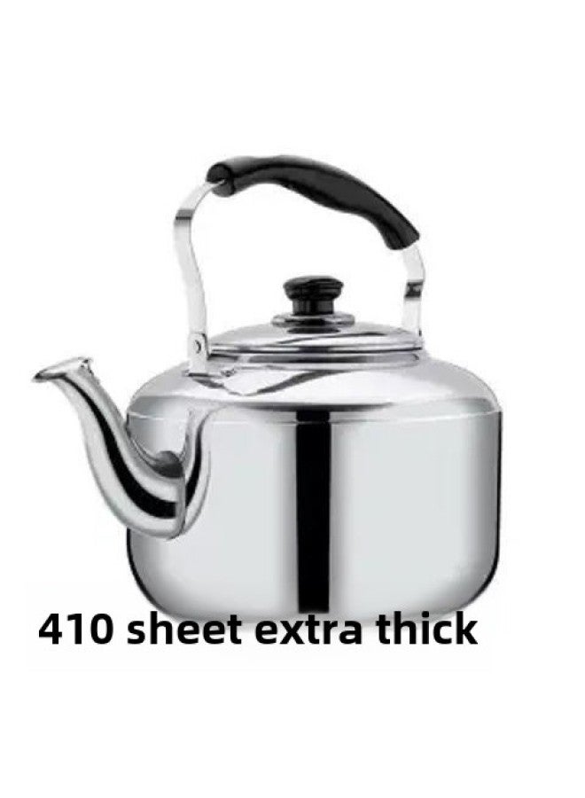 Stainless Steel Kettle 304 Kettle Household Whistle Kettle Gas Induction Cooker Special Thick Large Capacity Boiling Kettle-Capacity:Extra Thick * 410 Plate 6 Liters  - Image 1