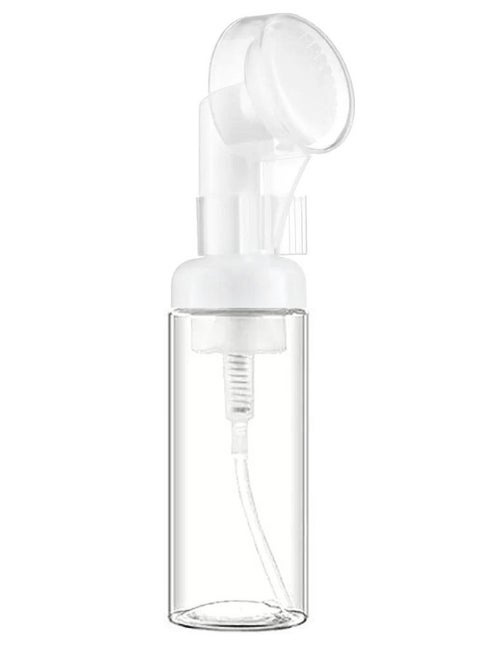 ‏Face Wash with Silicone Brush - Effective Cleansing - Deep and Purifying Facial Cleansing.-Empty Container With Silicone Brush to Refill Face Wash, Reusable, Size 150 ml, One Piece